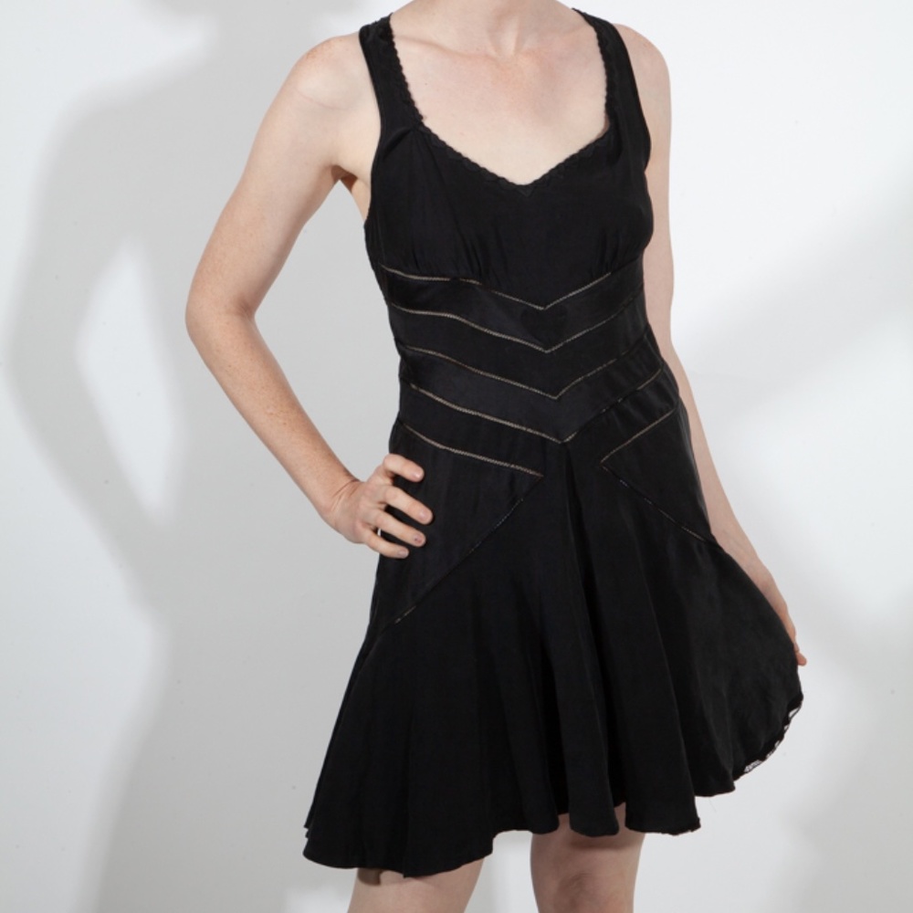 MARC JACOBS BLACK SILK DRESS